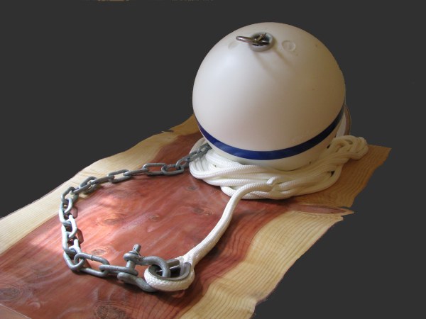 Gavanized Zinc Coated Chain with 7/8 inch double braid nylon line with stainless-steel thimble